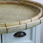 Bamboo Weaving Flat Perforated Sieve Dustpan Household Weaving Handmade Bamboo Products Bamboo Sieve porose roundness
