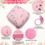 Portable Waterproof Sanitary Pad Holder Bag - Zippered Pouch for Tampons Pads, Menstrual Organizer for Women Girls Travel