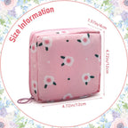Portable Waterproof Sanitary Pad Holder Bag - Zippered Pouch for Tampons Pads, Menstrual Organizer for Women Girls Travel