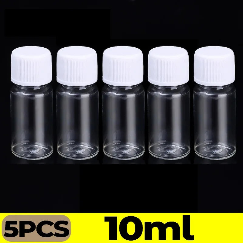 1/20PCS Refillable Bottle Empty Plastic Transparent Bottle with Screw Cap Portable Squeeze Sample Container 10/20/30/50/80/100ml