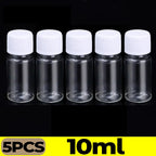 1/20PCS Refillable Bottle Empty Plastic Transparent Bottle with Screw Cap Portable Squeeze Sample Container 10/20/30/50/80/100ml