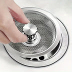 Universal Stainless Steel Sink Kitchen Strainer  Anti-Clogging Mesh Filter for Bathroom  Sinks Manual No Electricity Required