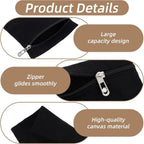 Polyester Sew-in Side Hidden Pocket with Zipper Inside Security Pocket for Clothing Coat Inside Pockets Travel Wallet Pouch