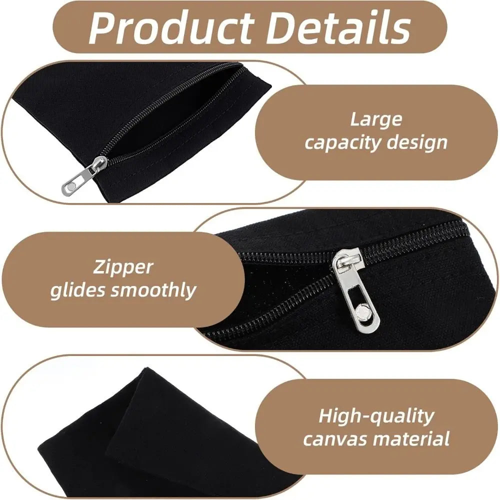 Polyester Sew-in Side Hidden Pocket with Zipper Inside Security Pocket for Clothing Coat Inside Pockets Travel Wallet Pouch