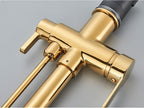 Black Purification Kitchen Faucets Pull Out Kitchen Water Filter Tap 3 Way Mixer Tap torneira para cozinha de parede Crane