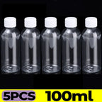 1/20PCS Refillable Bottle Empty Plastic Transparent Bottle with Screw Cap Portable Squeeze Sample Container 10/20/30/50/80/100ml
