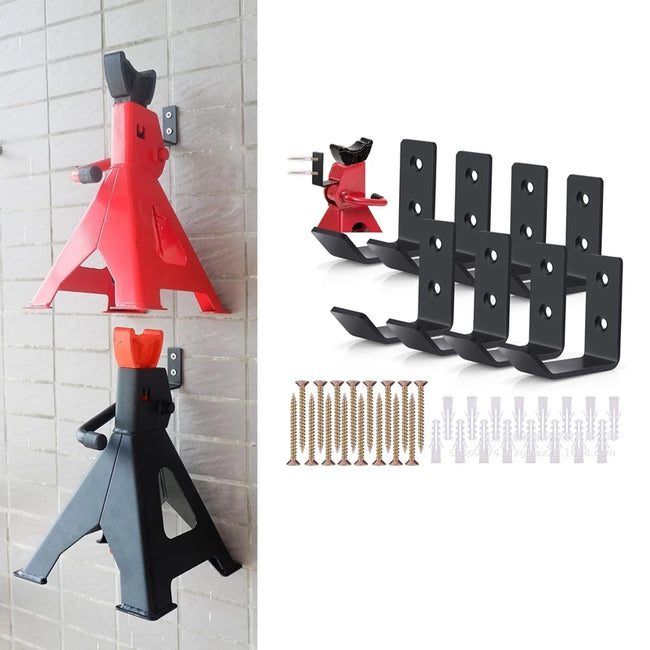 Jack Stands Wall Mount Organizer, Car Jack Stands Storge Rack/Hanger/Hook Wall Mount Heavy Duty Holder Hover Image
