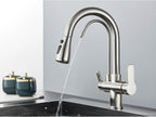 Black Purification Kitchen Faucets Pull Out Kitchen Water Filter Tap 3 Way Mixer Tap torneira para cozinha de parede Crane